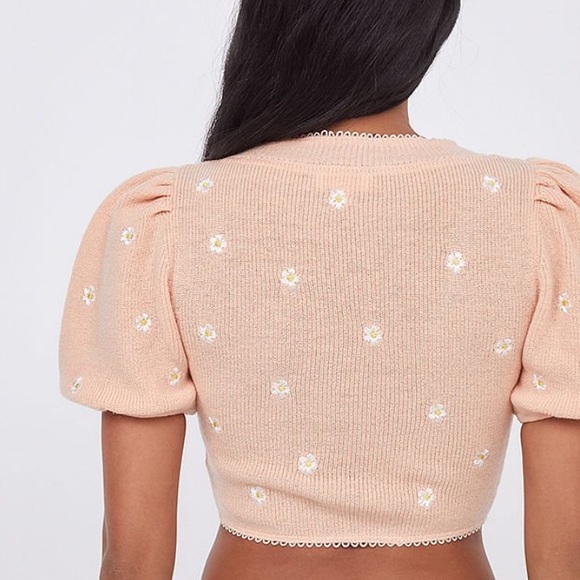 FOR LOVE & LEMONS Embroidered Buds Cardigan XXS (thj1) - Picture 3 of 3